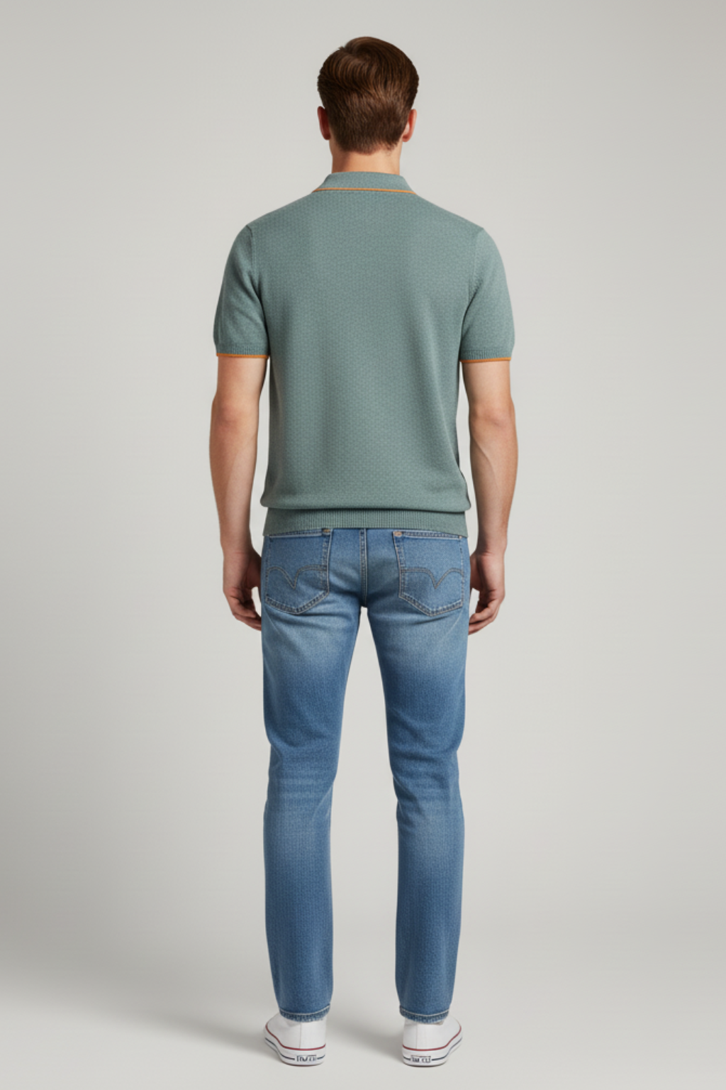 Men’s Knitted Short Sleeve Polo Shirt