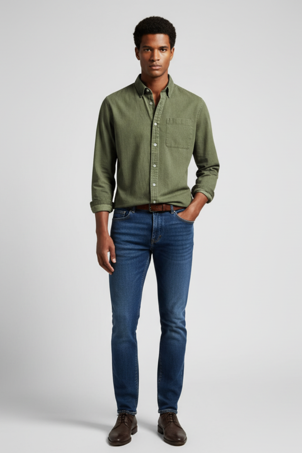 Men’s Long-Sleeve Button-Up Shirt