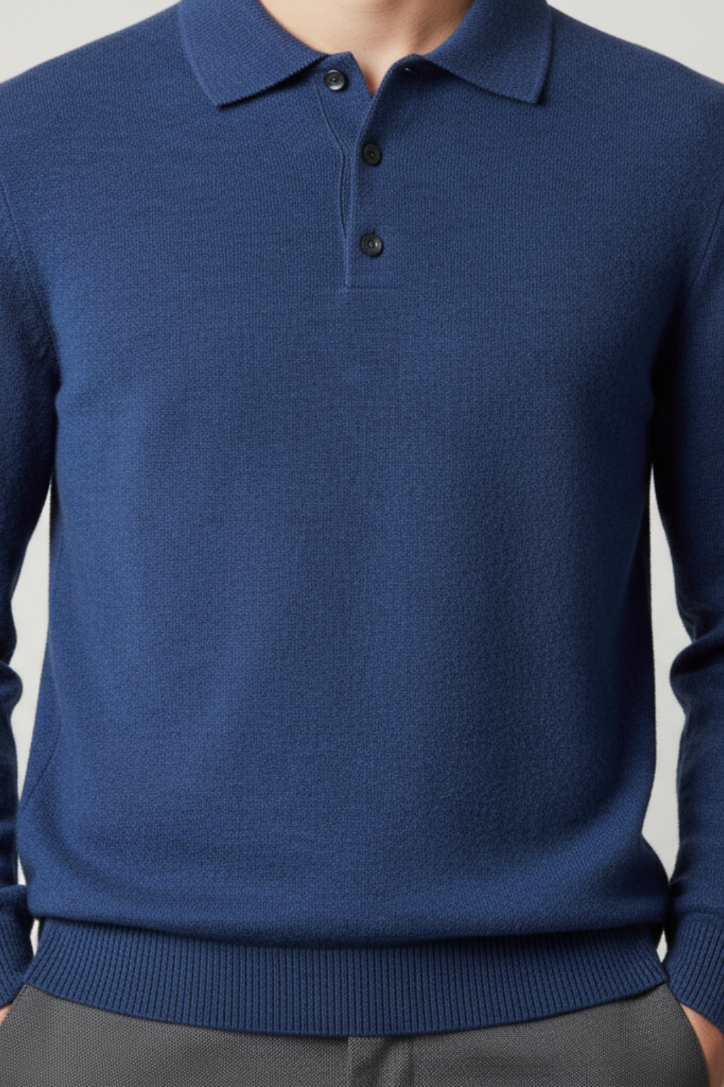 Men’s Long Sleeve Polo Sweater