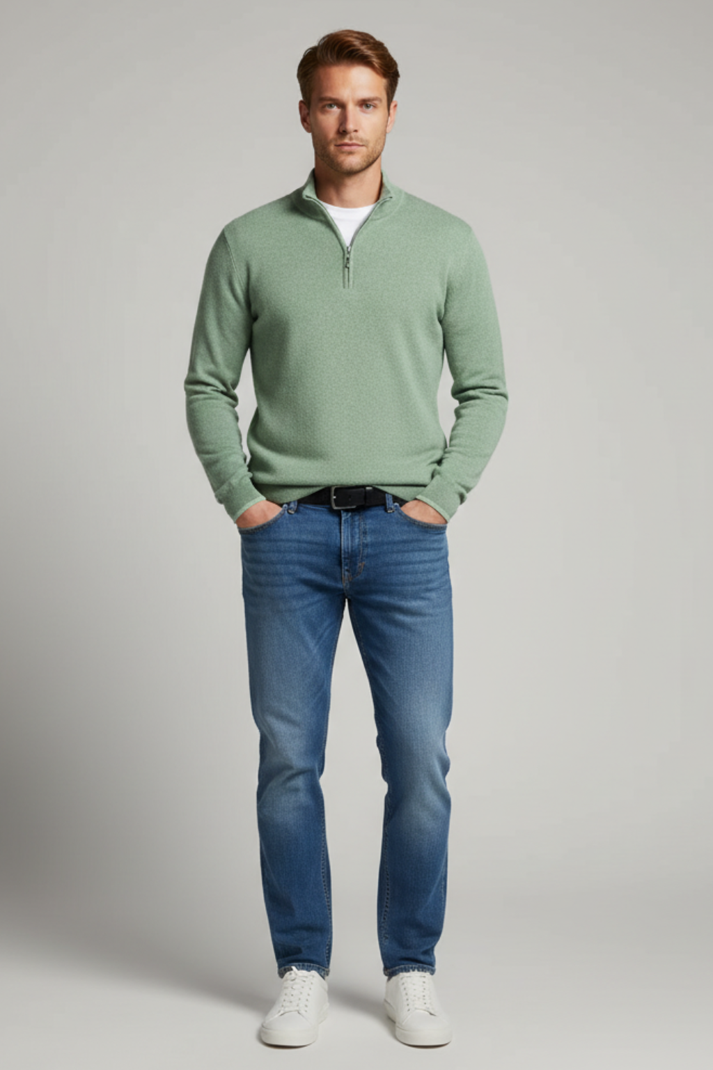 Men’s Merino Wool V-Neck Sweater