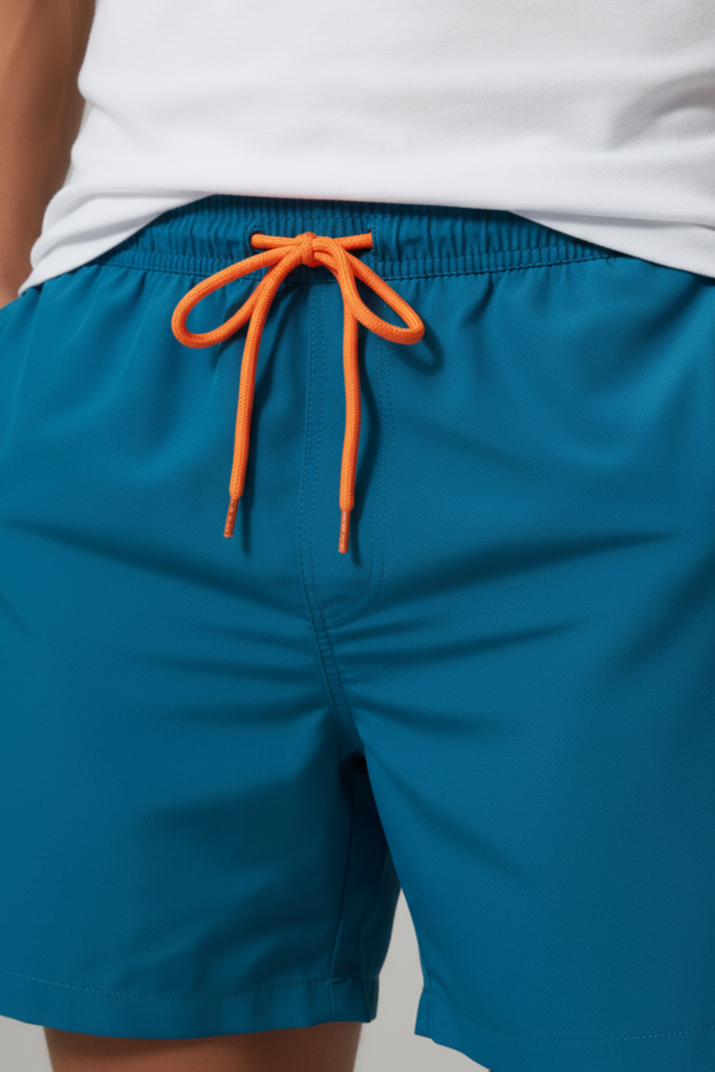 Men’s Simple Mid Thigh Swim Shorts