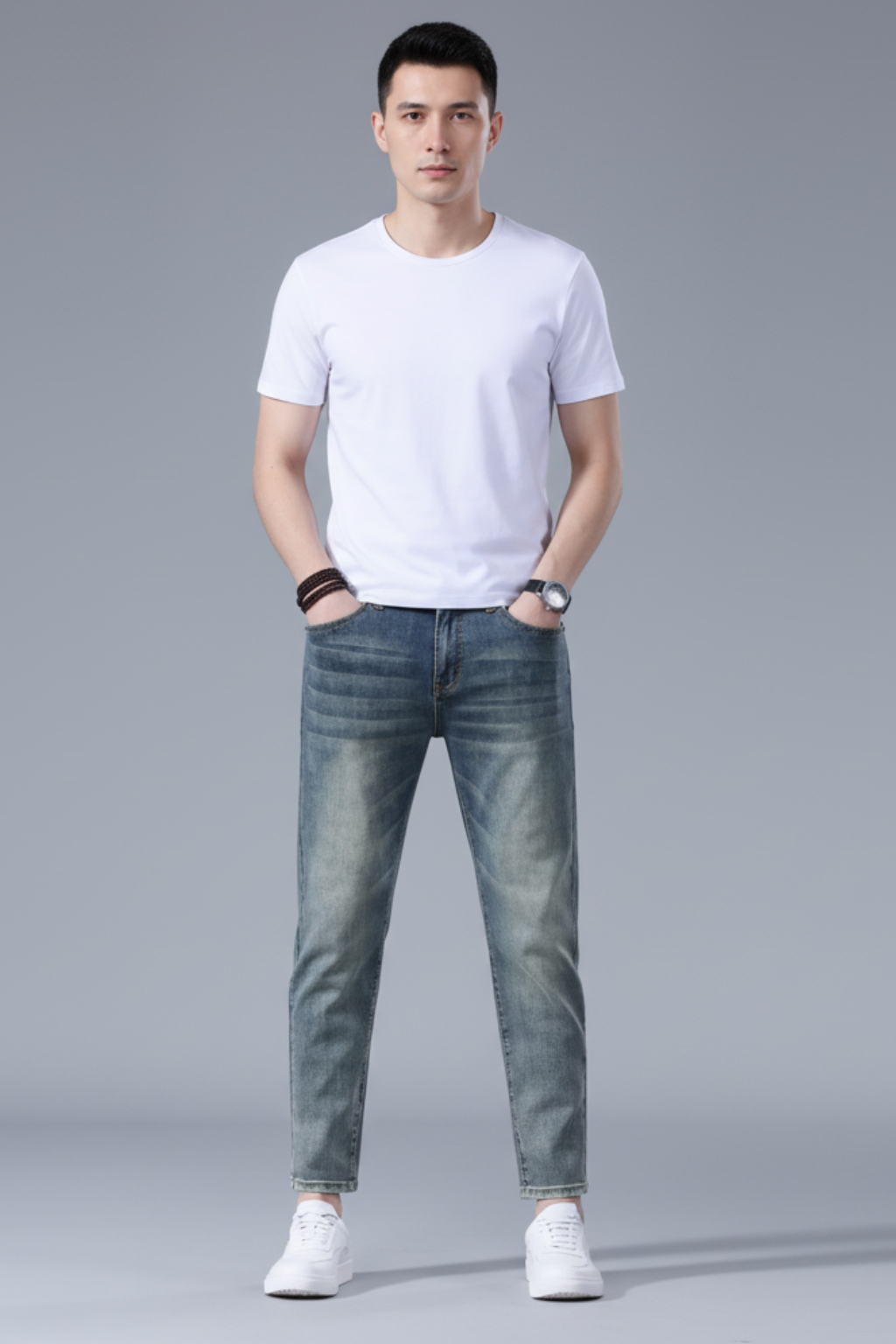 Men’s Slim Fit Ankle-Length Jeans