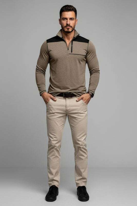 Men’s Slim Fit Half Zip Pullover