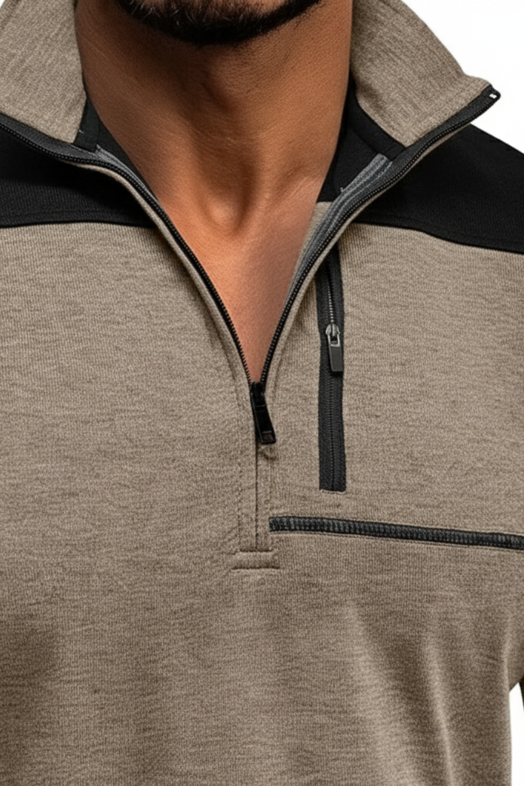 Men’s Quarter Zip Technical Pullover With Chest Pocket