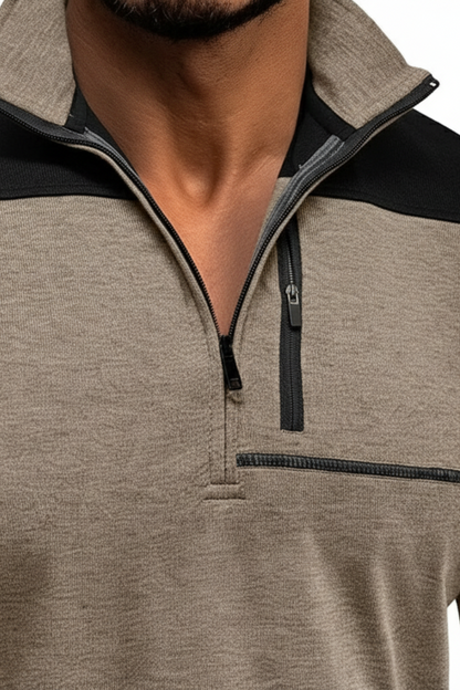 Men’s Quarter Zip Technical Pullover With Chest Pocket
