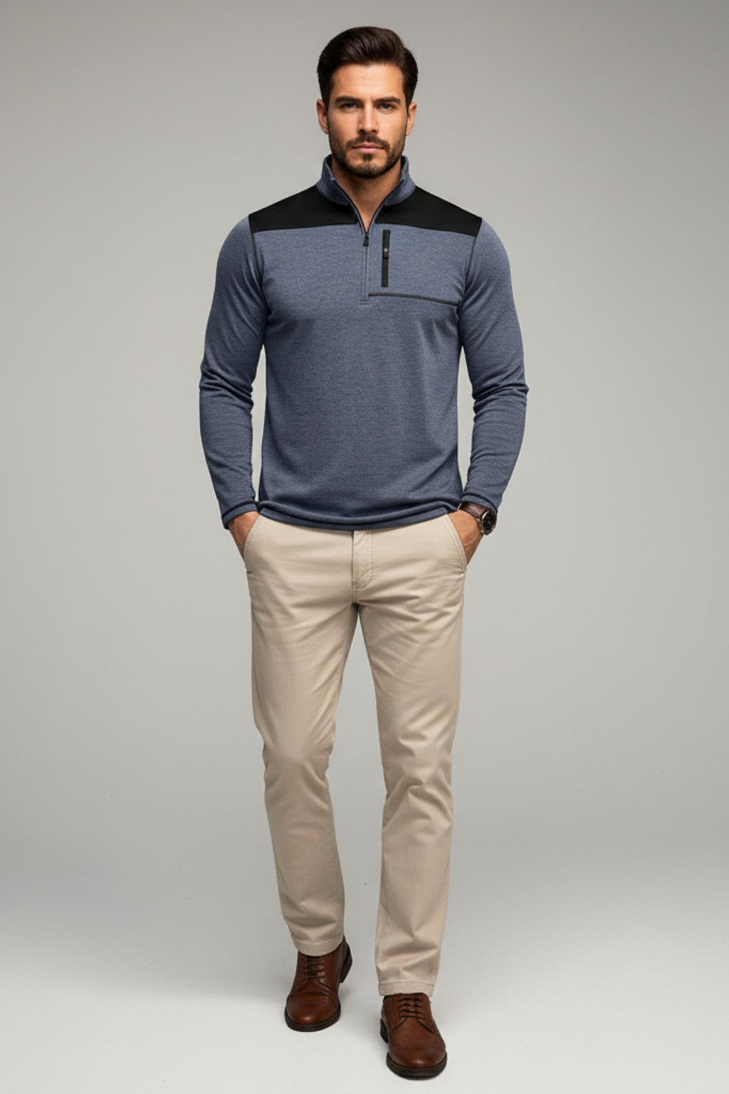 Men’s Slim Fit Half Zip Pullover