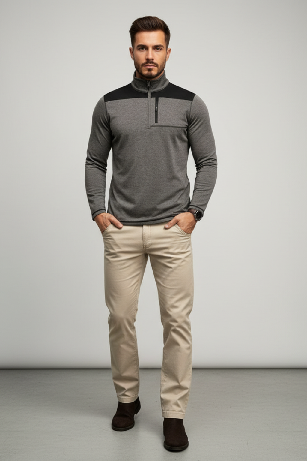 Men’s Slim Fit Half Zip Pullover