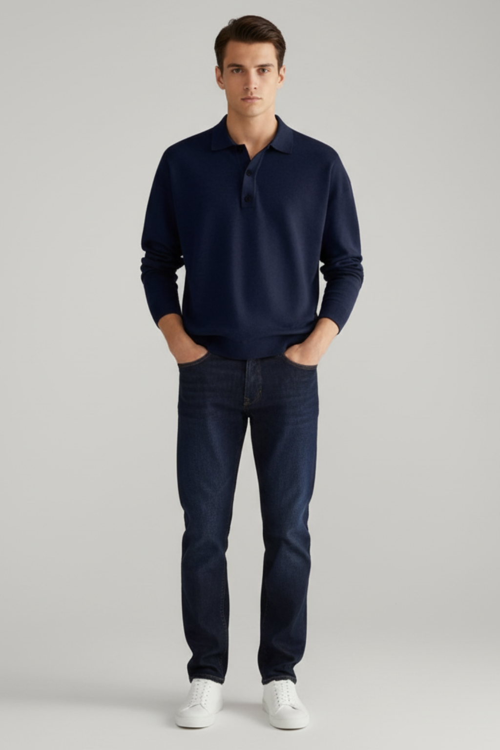 Men’s Textured Knit Sweater for Versatile Layering