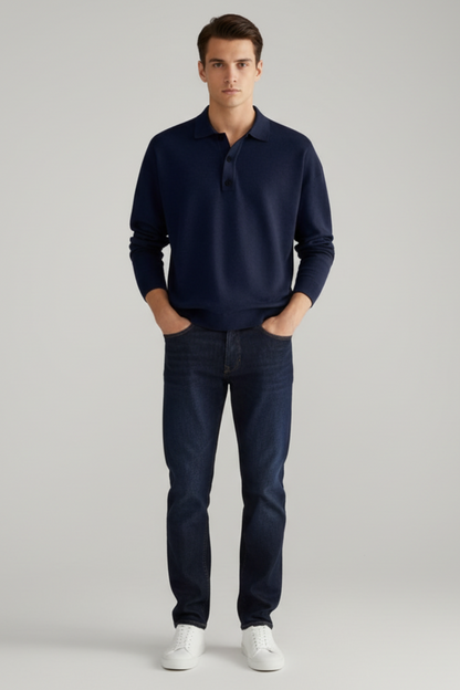 Men’s Textured Knit Sweater for Versatile Layering