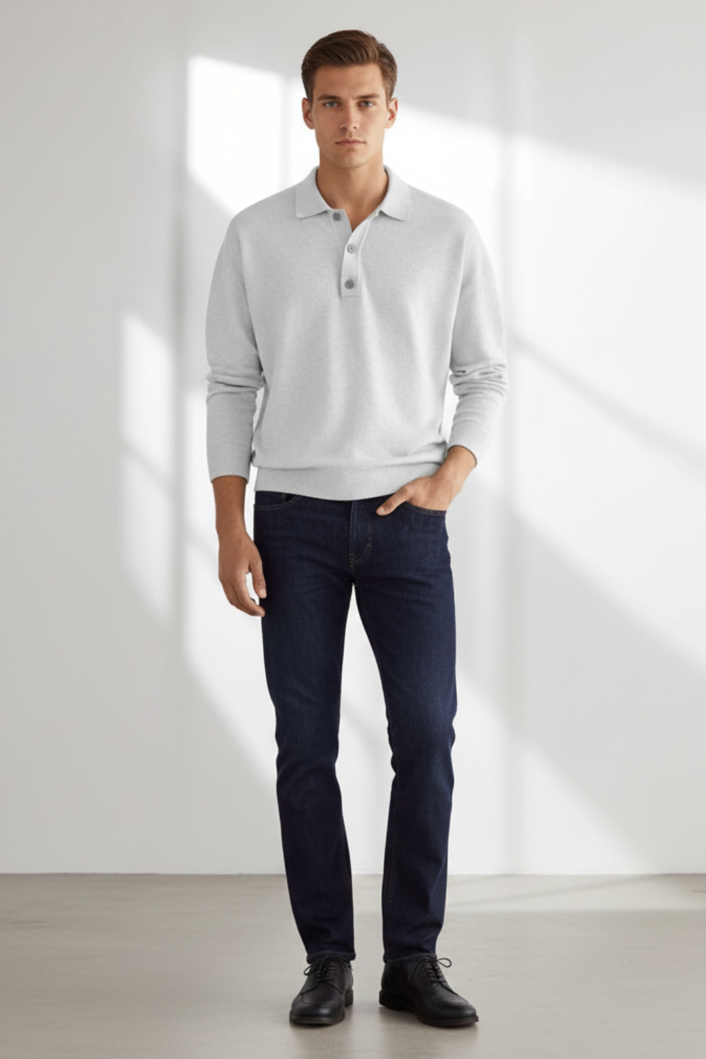 Men’s Textured Knit Sweater for Versatile Layering