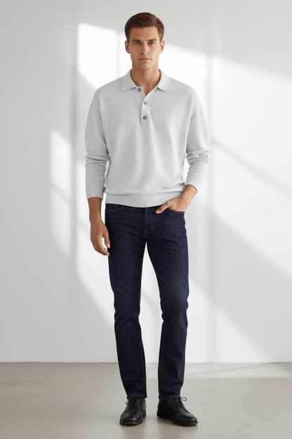 Men’s Textured Knit Sweater for Versatile Layering