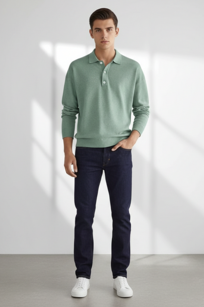 Men’s Textured Knit Sweater for Versatile Layering