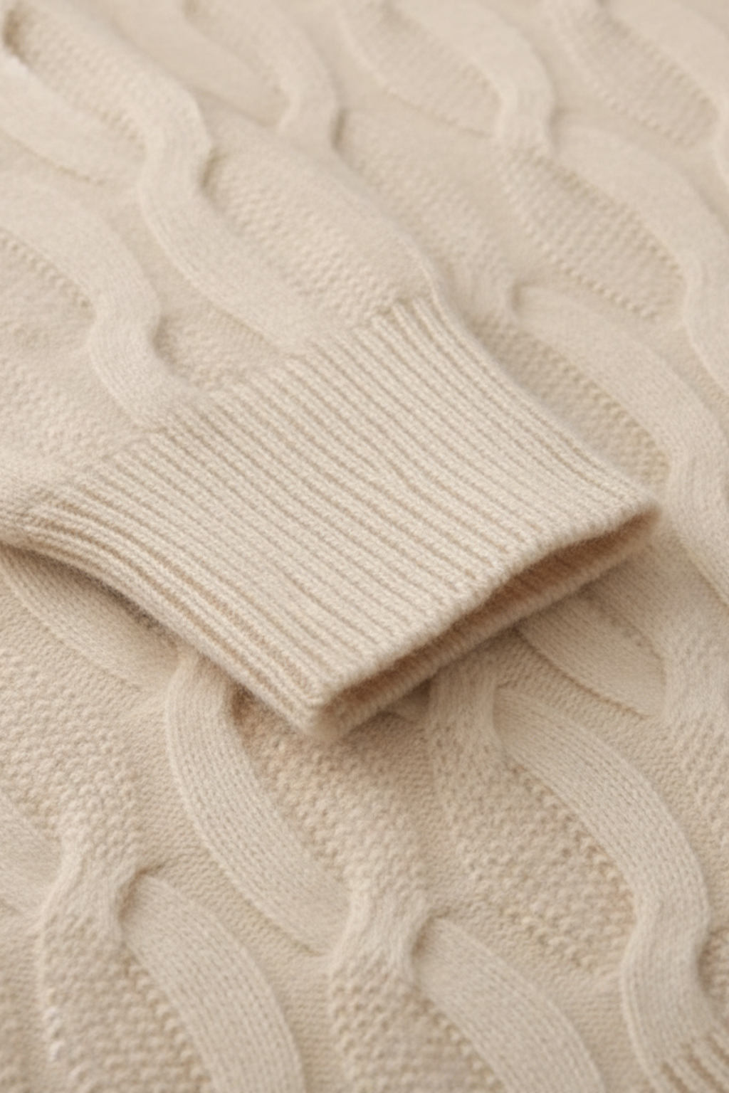 Men’s Wool Blend Cable Knit Sweater