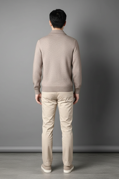 Men’s Wool Blend Quarter Zip Sweater