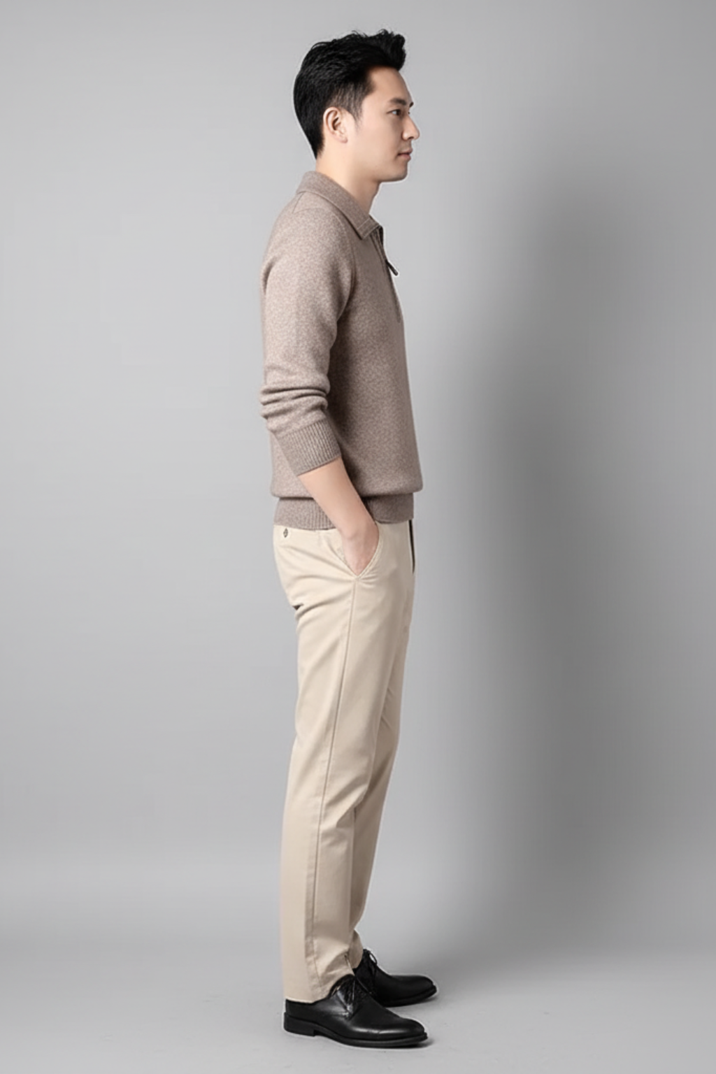 Men’s Wool Blend Quarter Zip Sweater