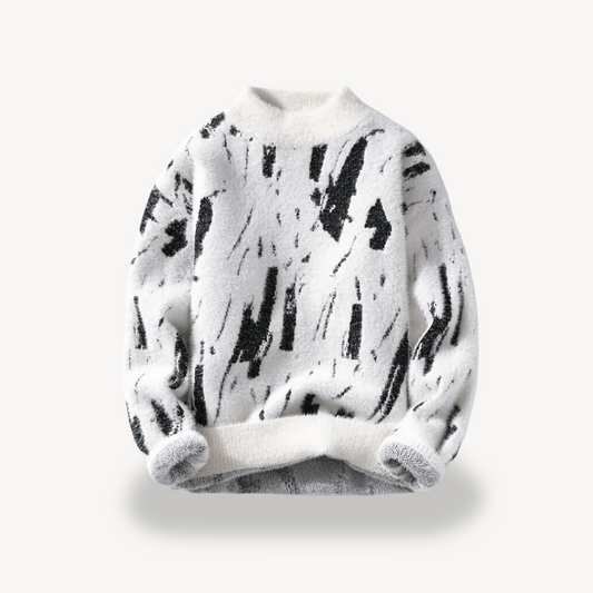 Men’s Abstract Textured Sweater