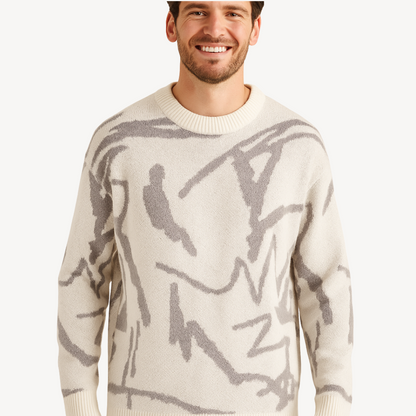 Men’s Abstract Crewneck Sweater