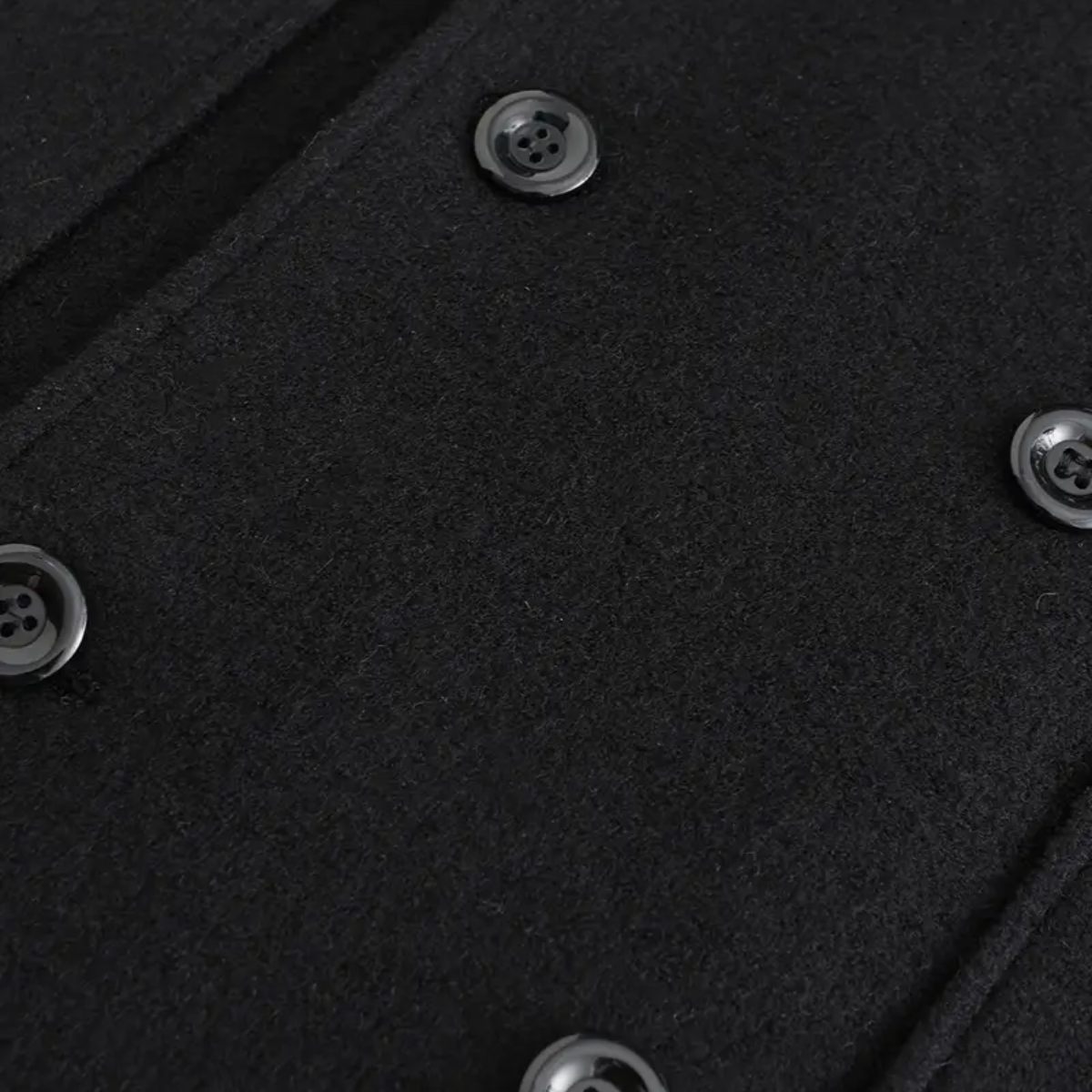 Men’s Double-Breasted Wool Long Coat