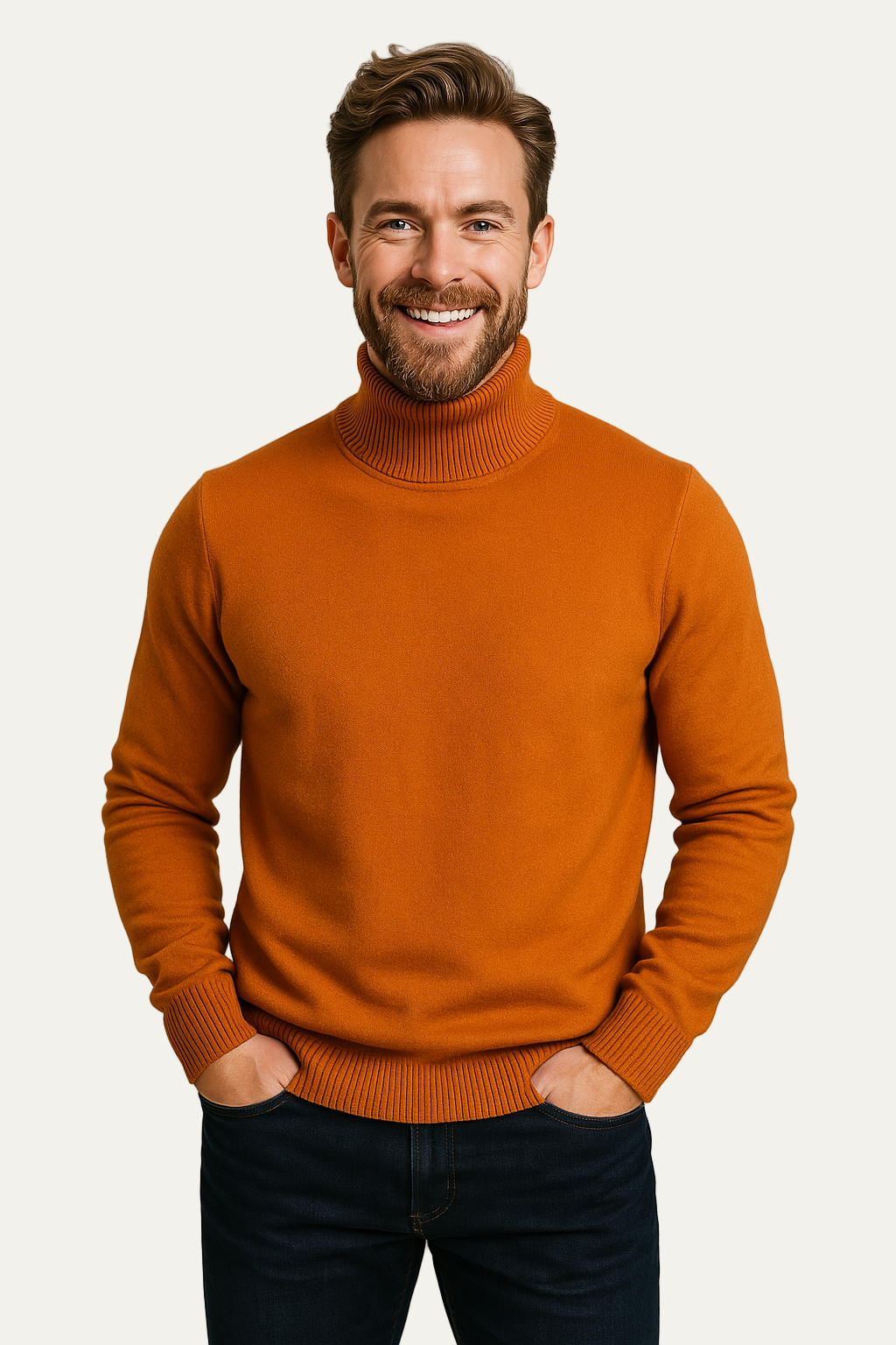 Men’s Classic Ribbed Turtleneck Knitwear