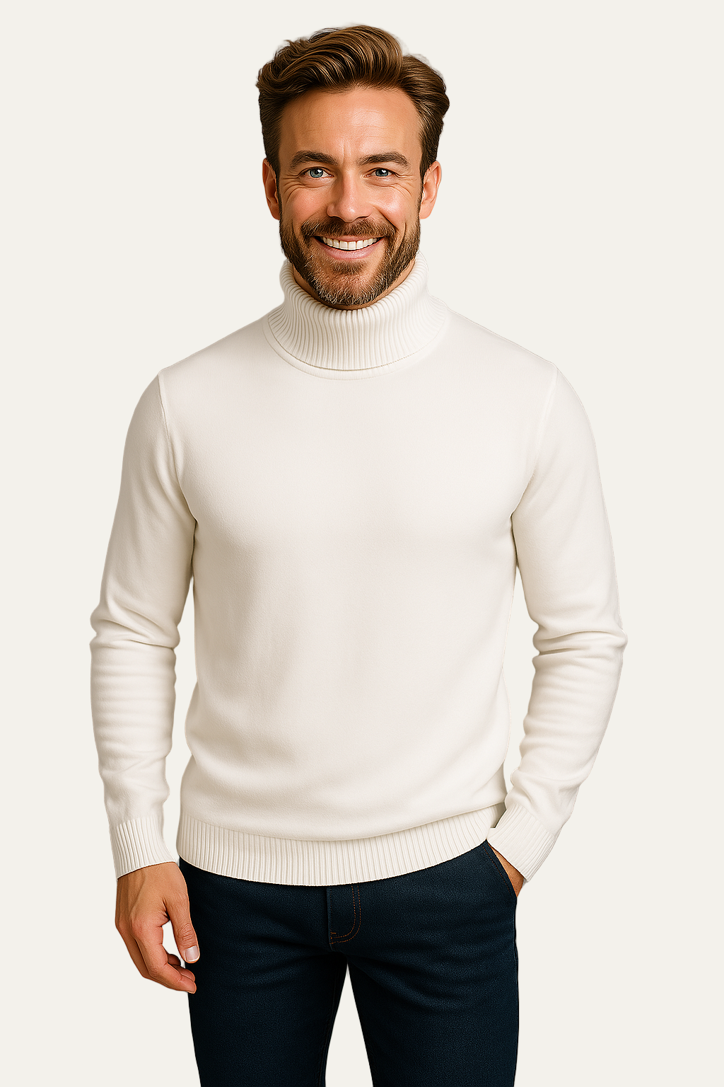 Men’s Classic Ribbed Turtleneck Knitwear