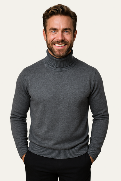 Men’s Classic Ribbed Turtleneck Knitwear