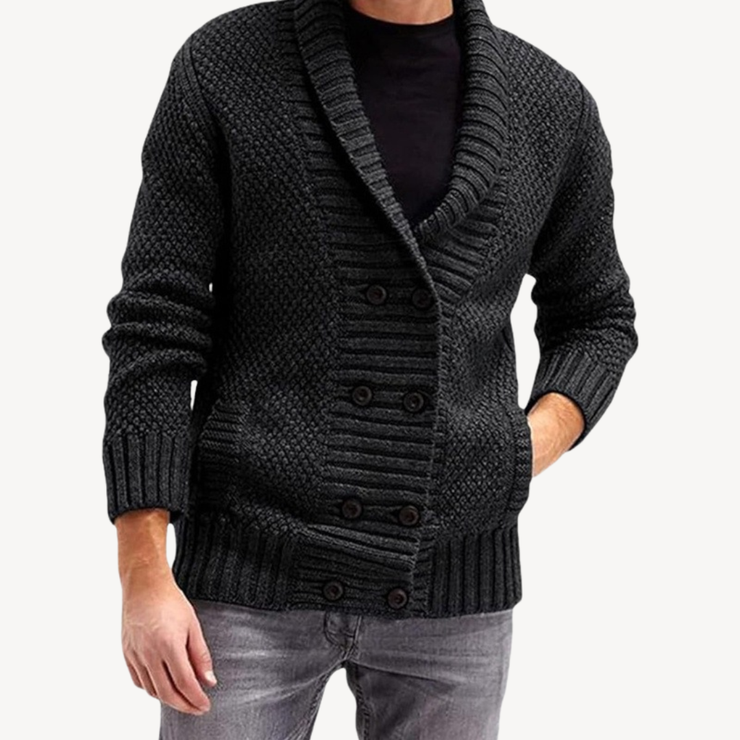 Men’s Textured Knit Cardigan