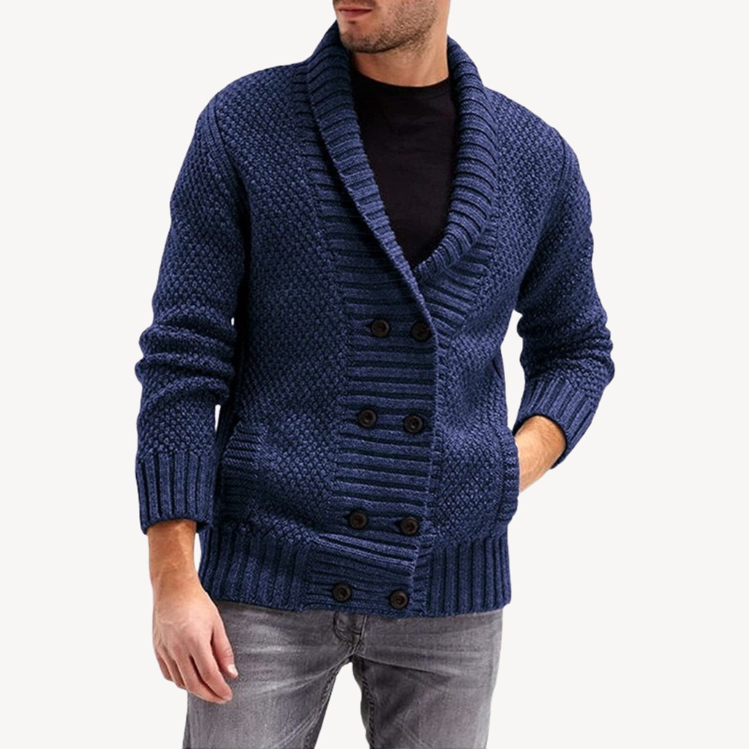 Men’s Textured Knit Cardigan