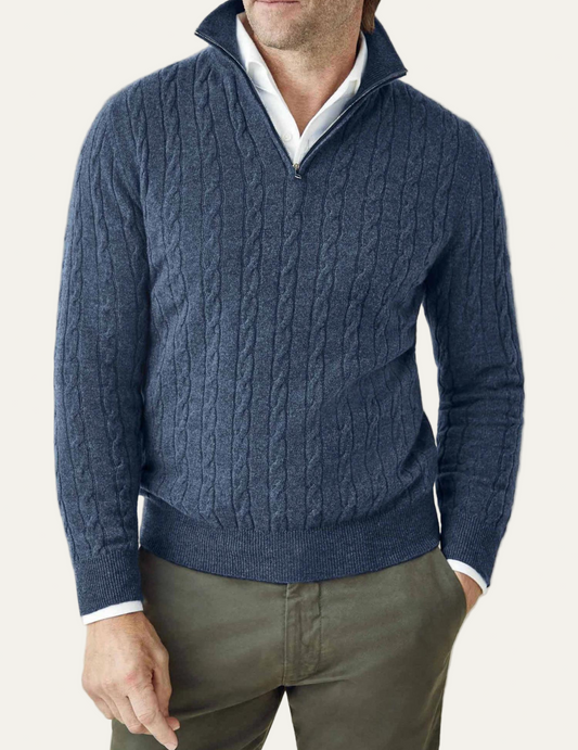 Men’s Funnel Neck Knitted Sweater