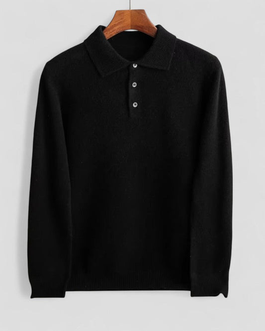 Men’s Knit Polo Collar Pullover Sweater