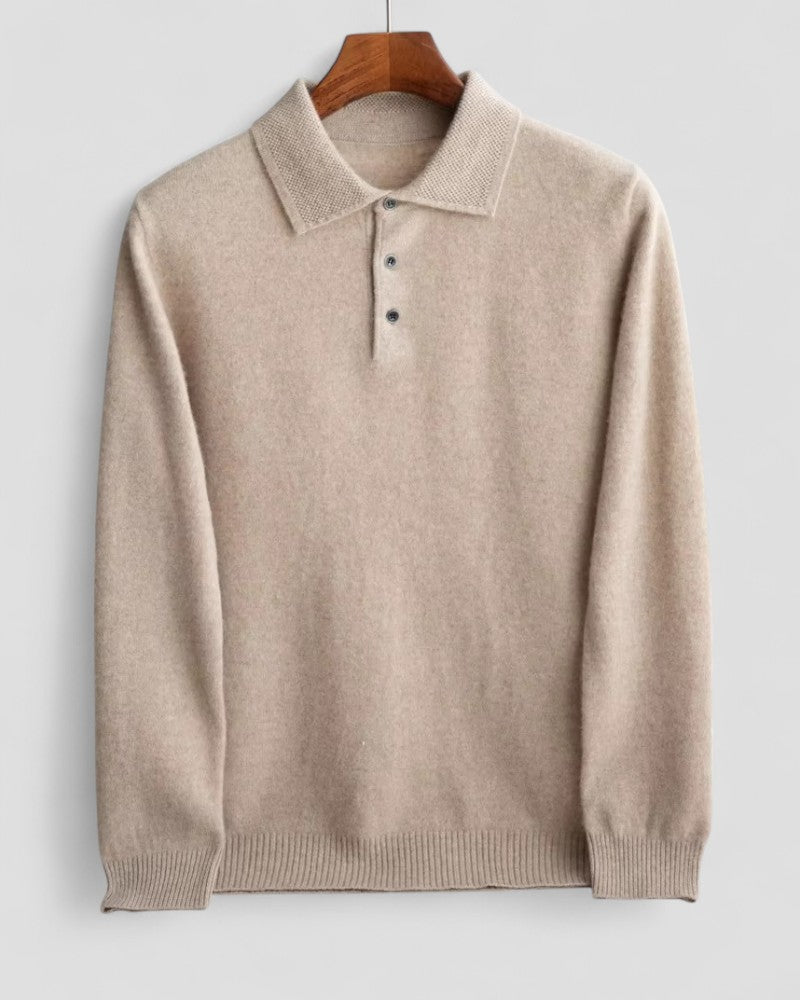 Men’s Knit Polo Collar Pullover Sweater