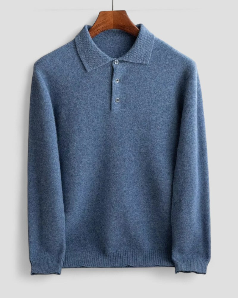 Men’s Knit Polo Collar Pullover Sweater