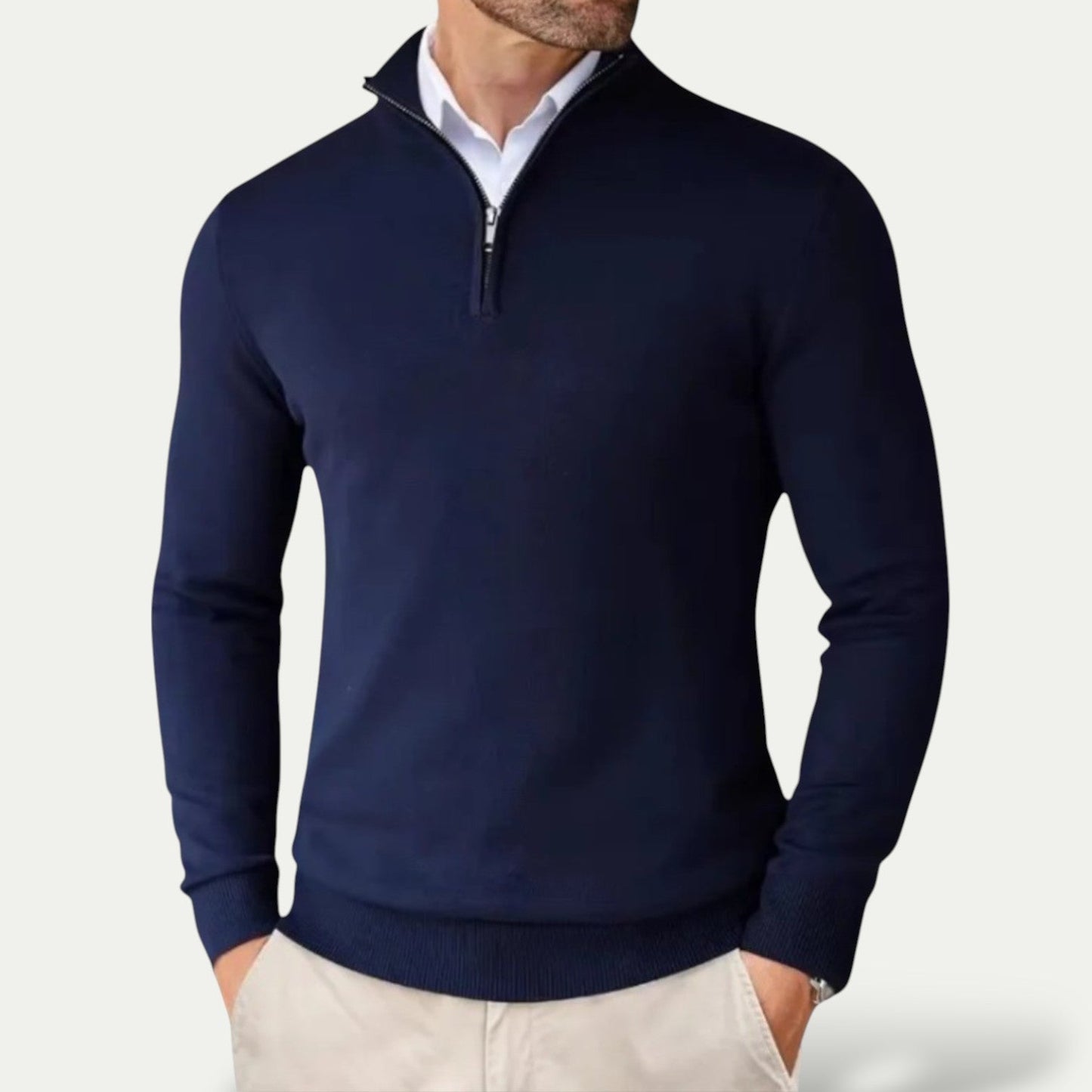 Men’s Refined Knit Quarter-Zip Pullover