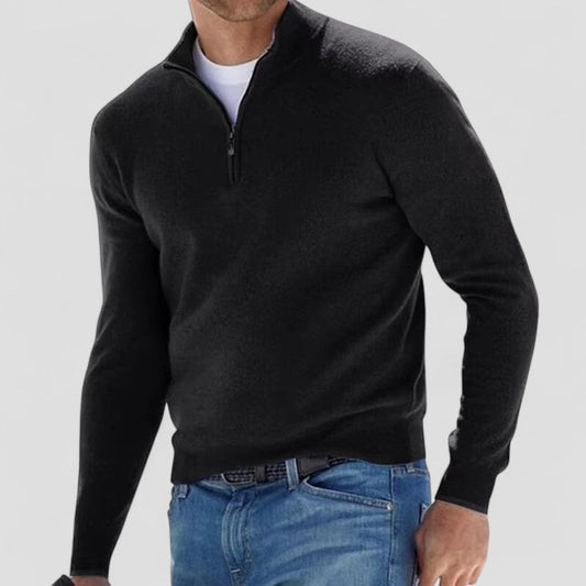 Men’s Half-Zip Sporty Pullover Sweater