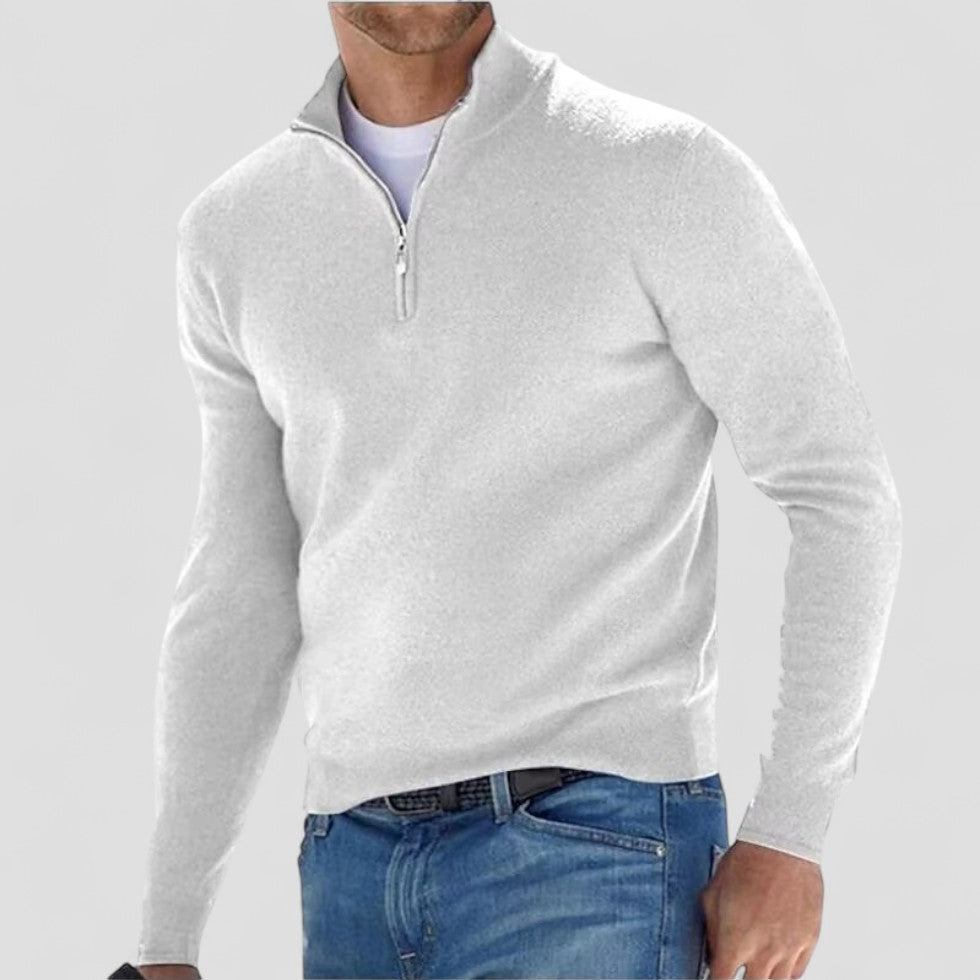 Men’s Half-Zip Sporty Pullover Sweater