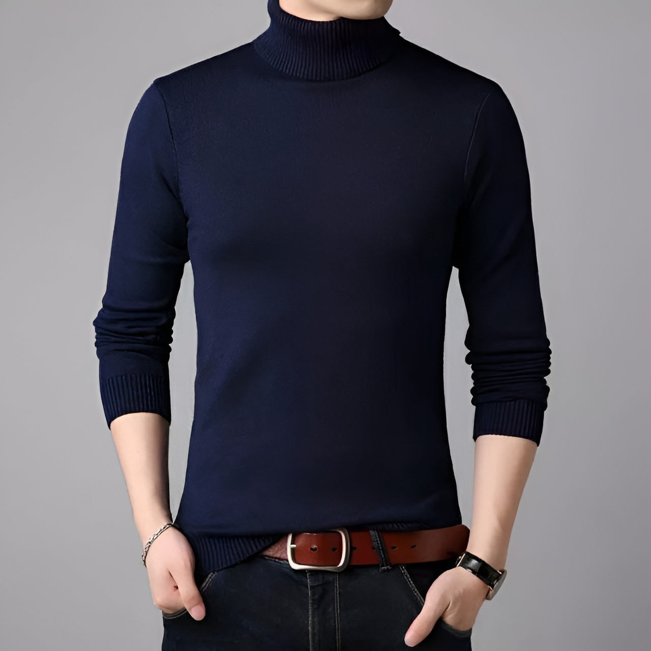 Luxurious Mens Crew Neck Warm Sweater