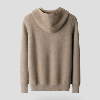 Men’s Textured Knit Zip Hoodie