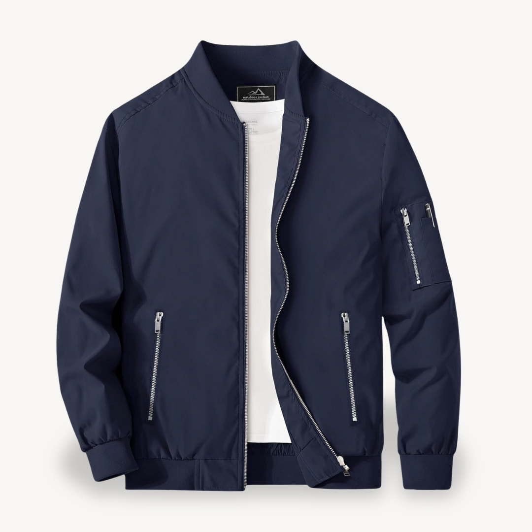 Men’s Classic Stand Collar Bomber Jacket