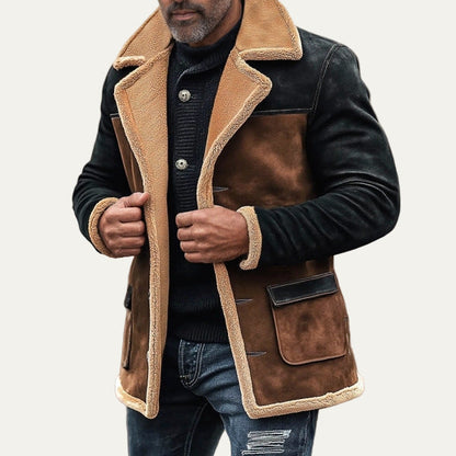 Men’s Patchwork Suede Jacket