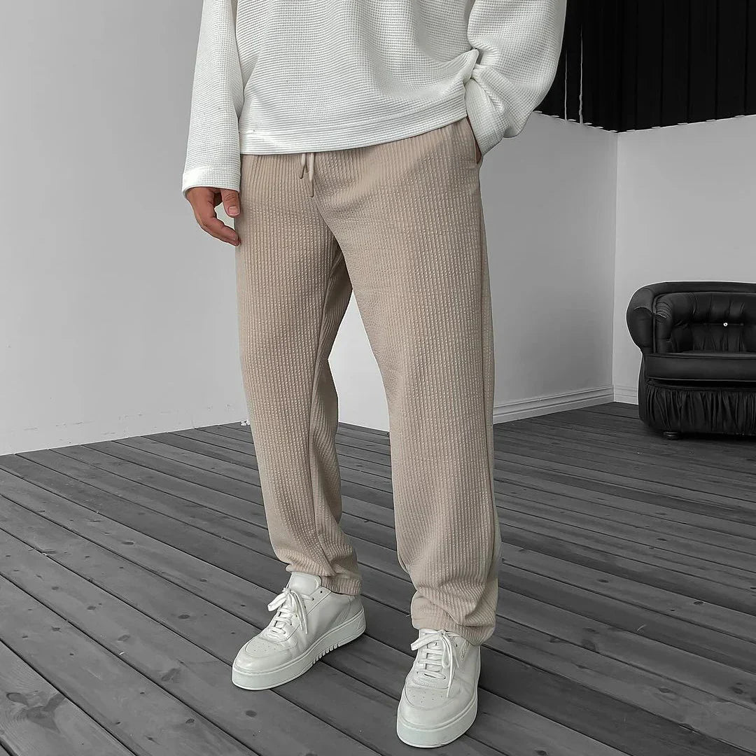 Comfortable Men's Relaxed Fit Trousers - BritishElegance