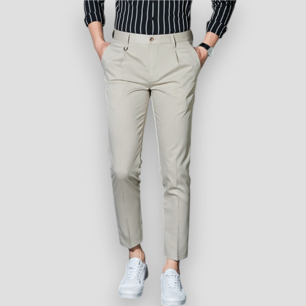 Men's Chino Trousers Stretchy Slim Fit Casual Pants