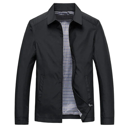 Men’s Lightweight Check-Lined Harrington Jacket