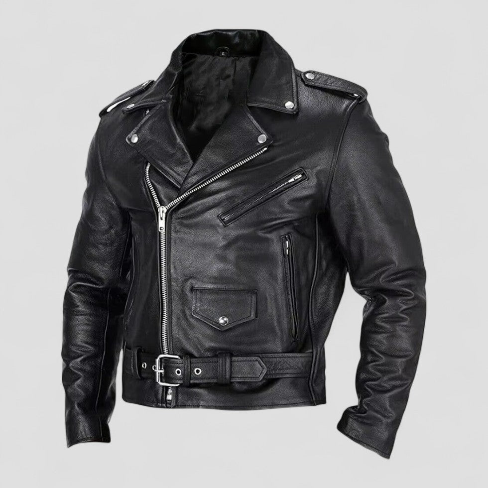 Men’s Classic Leather Moto Jacket