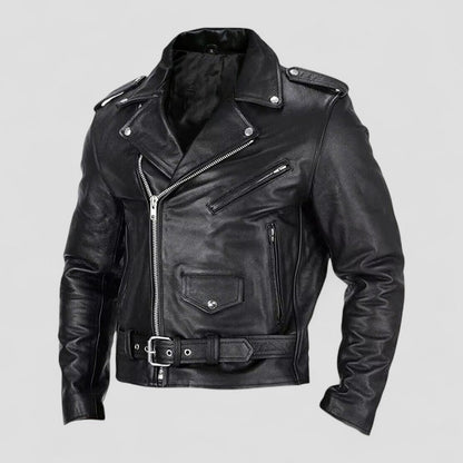 Men’s Classic Leather Moto Jacket