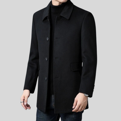 Men’s Tailored Four-Button Car Coat