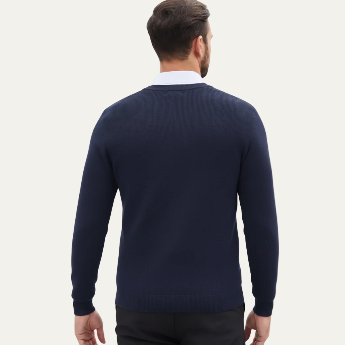 Men’s Smooth-Knit V-Neck Sweater