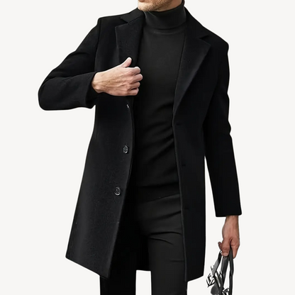 Men’s Classic Single-Breasted Topcoat