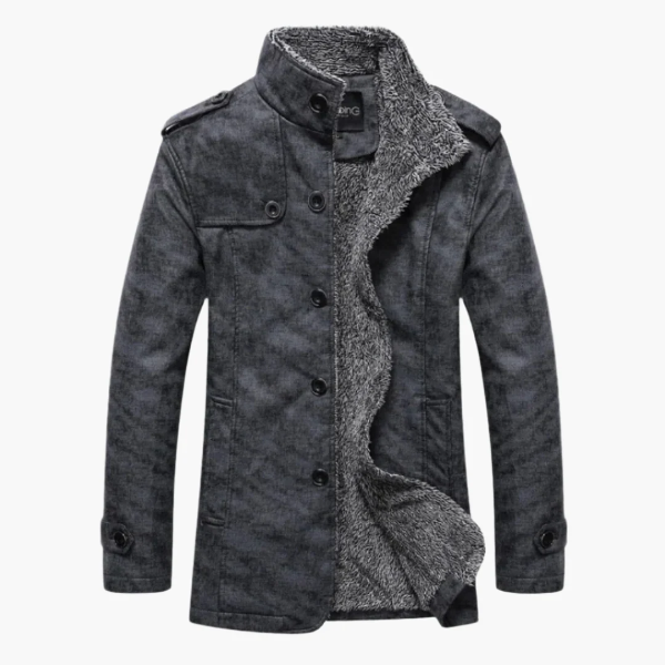 Men’s Warm Winter Jacket with Faux Shearling Lining