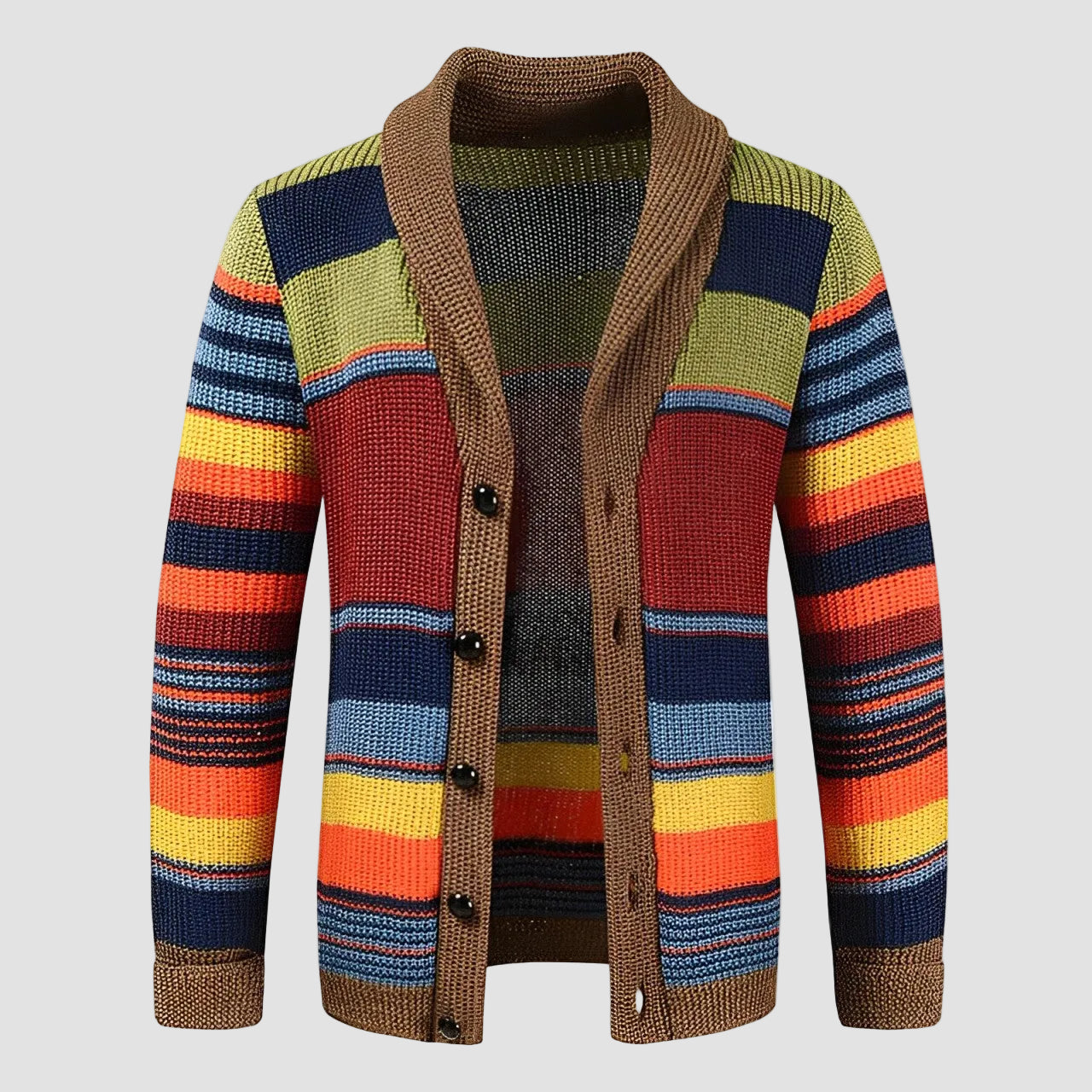 Classic Button Front Mens Cardigan Sweater - BritishElegance