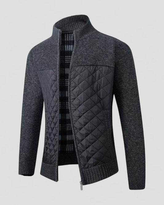 Men’s Diamond Quilted Knit Jacket