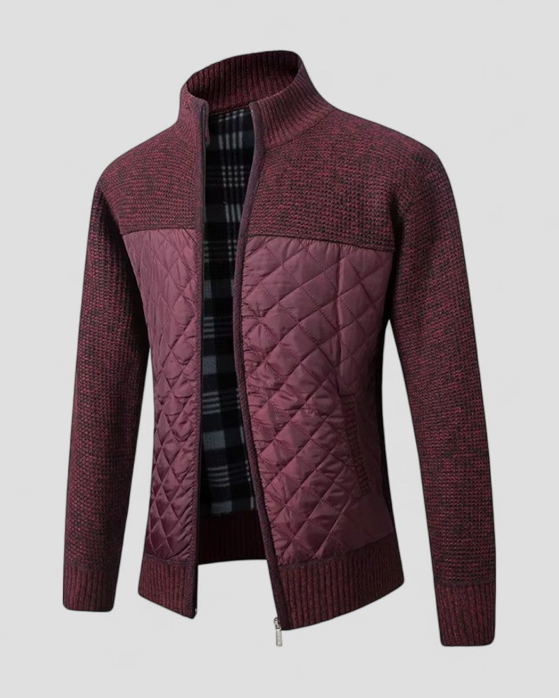 Men’s Diamond Quilted Knit Jacket